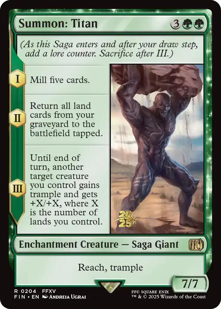 Summon: Titan [FINAL FANTASY Prerelease Promo] | Local Legends