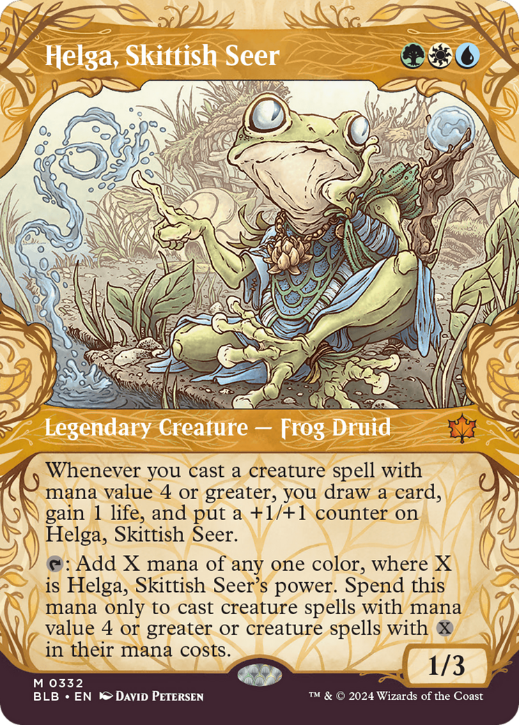 Helga, Skittish Seer (Showcase) [Bloomburrow] | Golgari Games