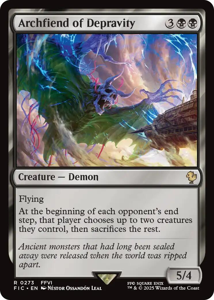Archfiend of Depravity (Surge Foil) [FINAL FANTASY Commander] | Local Legends