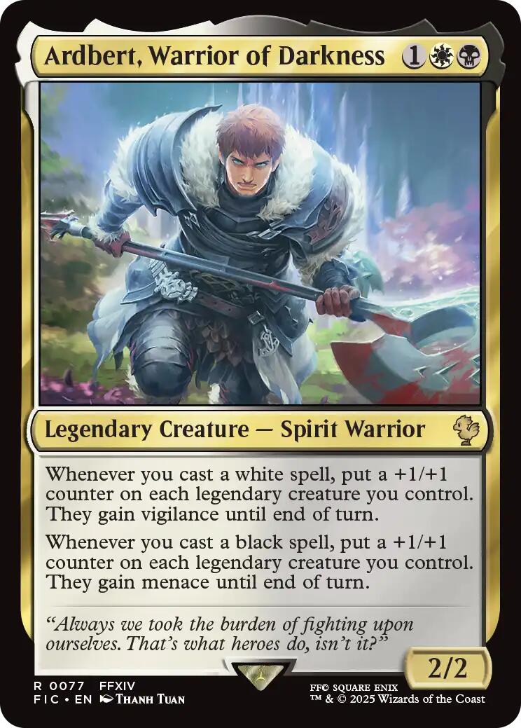 Ardbert, Warrior of Darkness (Surge Foil) [FINAL FANTASY Commander] | Local Legends