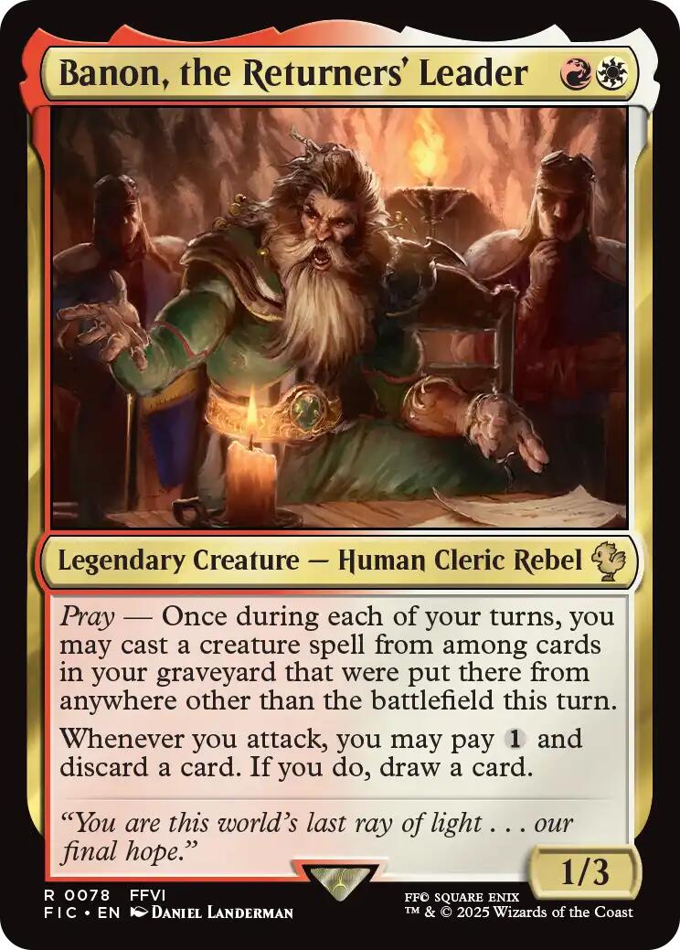 Banon, the Returners' Leader (Surge Foil) [FINAL FANTASY Commander] | Local Legends