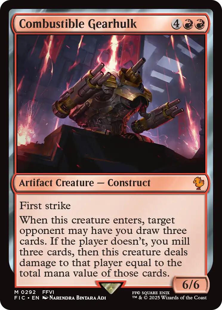 Combustible Gearhulk (Surge Foil) [FINAL FANTASY Commander] | Local Legends