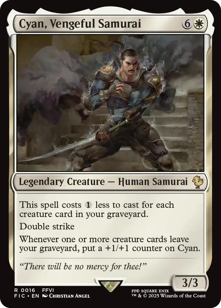 Cyan, Vengeful Samurai (Surge Foil) [FINAL FANTASY Commander] | Local Legends
