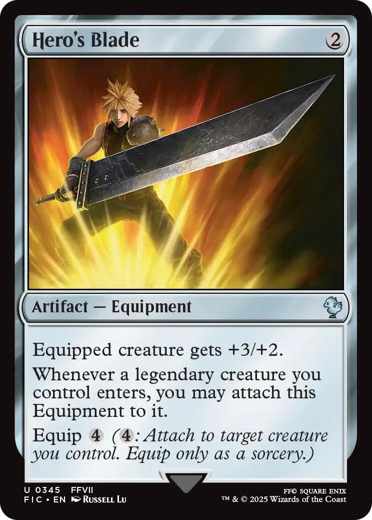 Hero's Blade (Surge Foil) [FINAL FANTASY Commander] | Local Legends