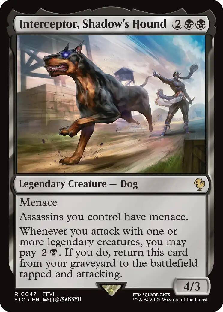 Interceptor, Shadow's Hound (Surge Foil) [FINAL FANTASY Commander] | Local Legends