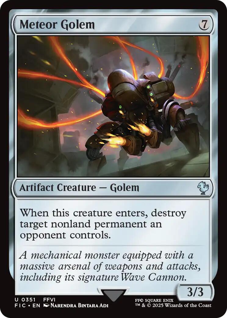 Meteor Golem (Surge Foil) [FINAL FANTASY Commander] | Local Legends
