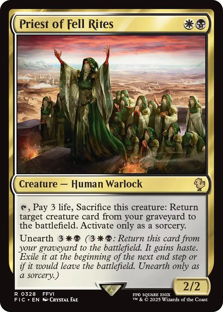 Priest of Fell Rites (Surge Foil) [FINAL FANTASY Commander] | Local Legends