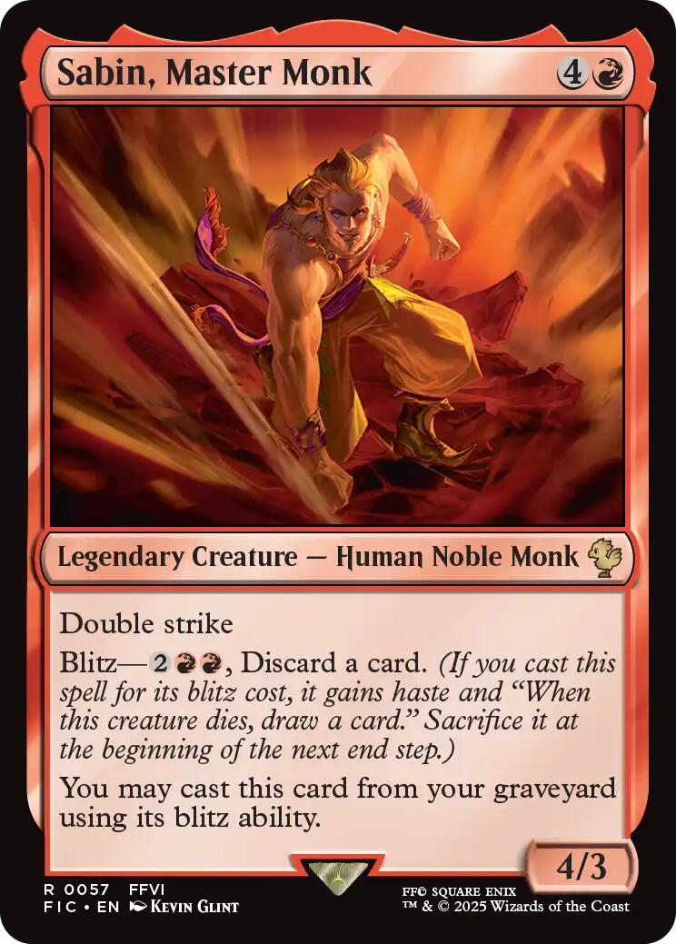 Sabin, Master Monk (Surge Foil) [FINAL FANTASY Commander] | Local Legends