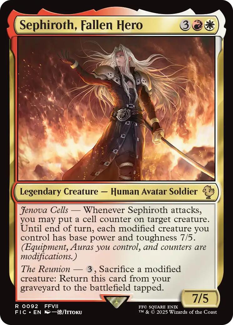 Sephiroth, Fallen Hero (Surge Foil) [FINAL FANTASY Commander] | Local Legends