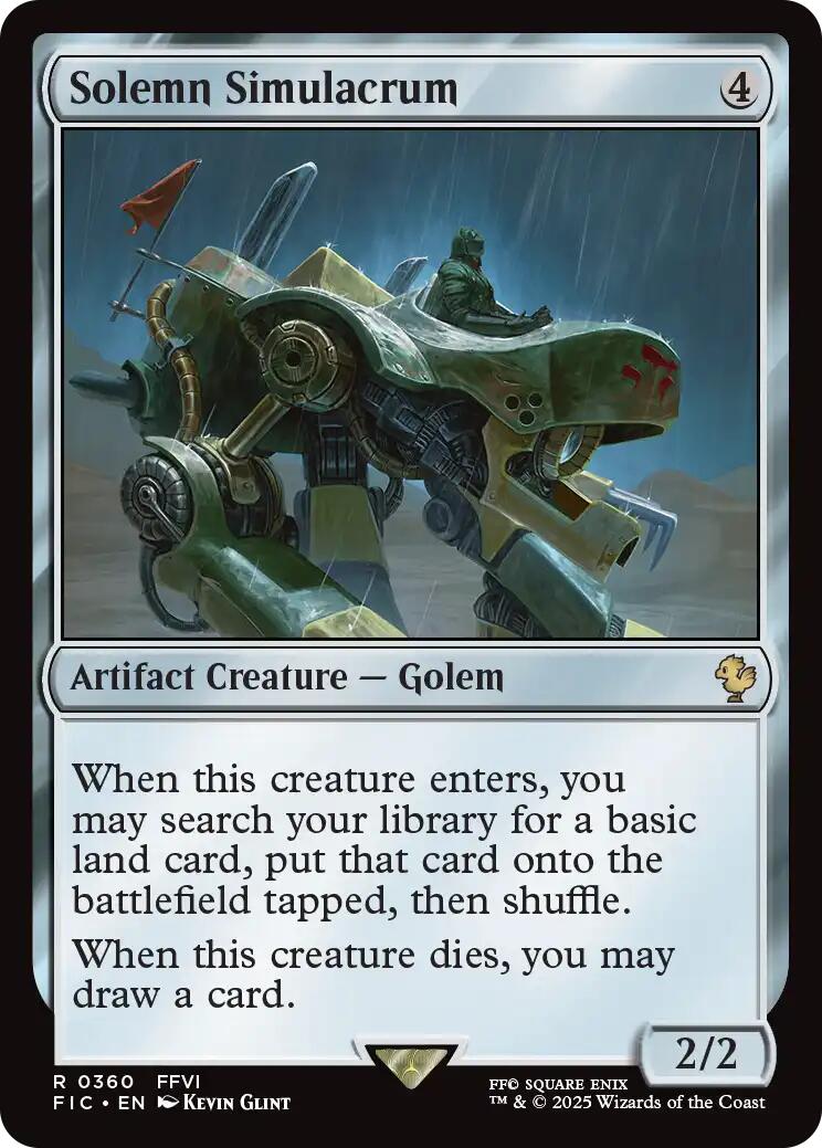 Solemn Simulacrum (Surge Foil) [FINAL FANTASY Commander] | Local Legends