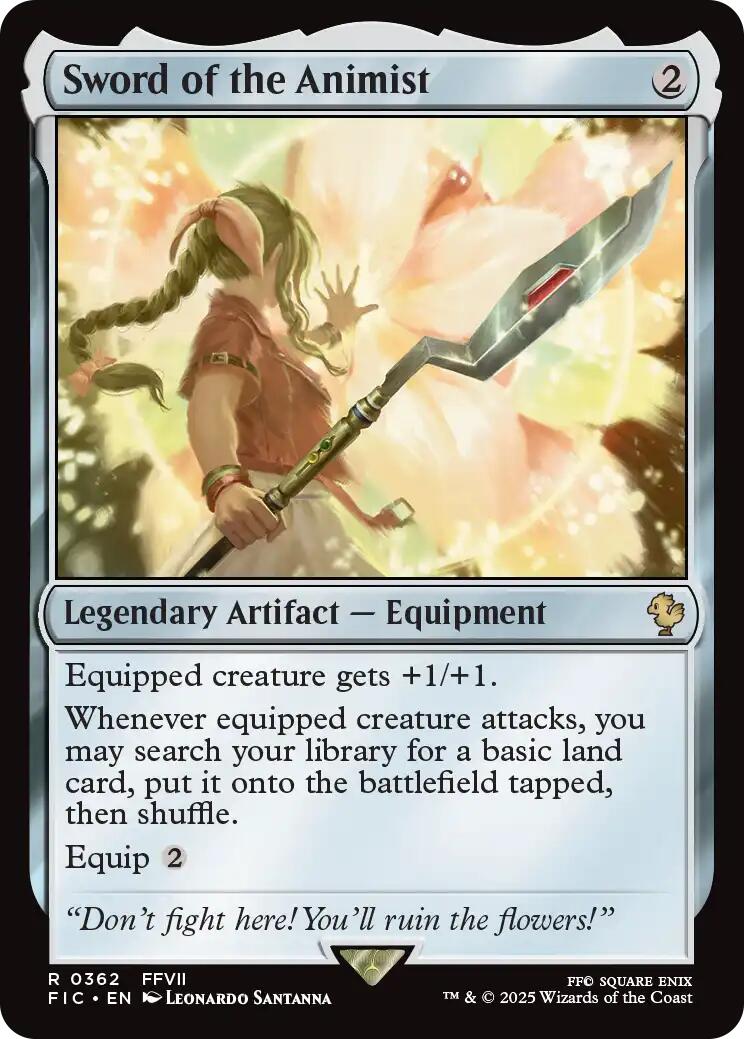 Sword of the Animist (Surge Foil) [FINAL FANTASY Commander] | Local Legends