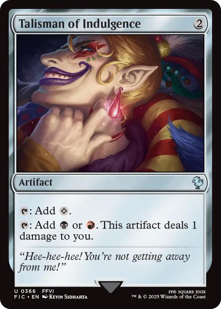 Talisman of Indulgence (Surge Foil) [FINAL FANTASY Commander] | Local Legends