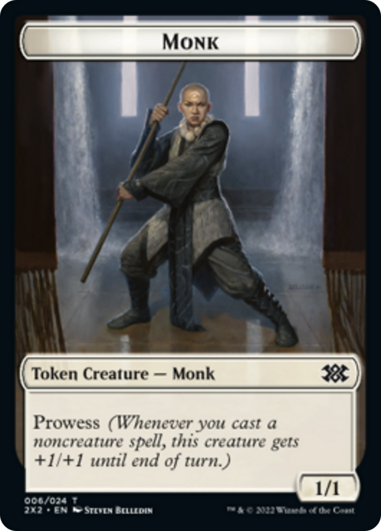 Spider // Monk Double-Sided Token [Double Masters 2022 Tokens] | Golgari Games