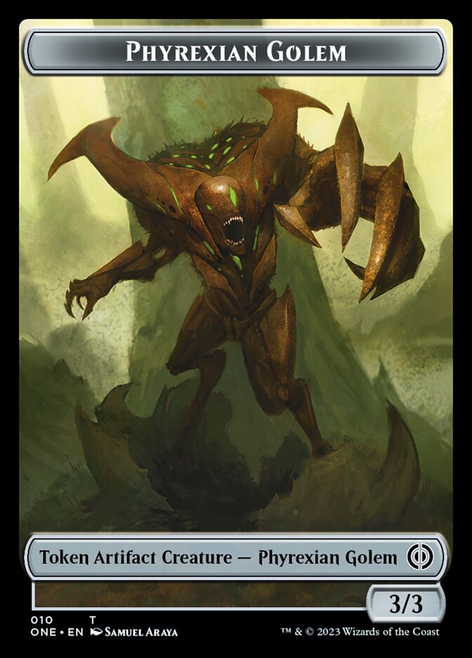 Phyrexian Mite (011) // Phyrexian Golem Double-Sided Token [Phyrexia: All Will Be One Tokens] | Local Legends