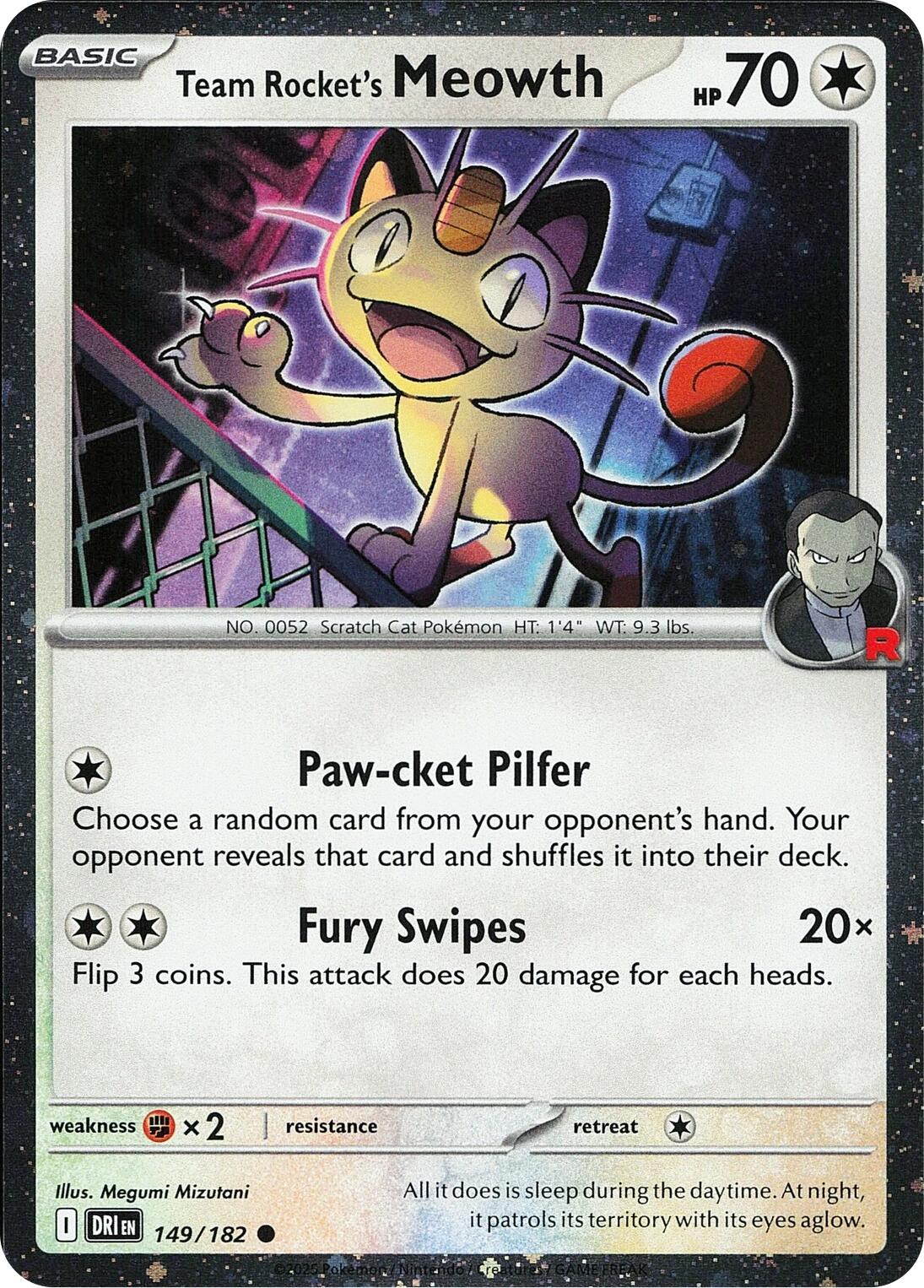 Team Rocket's Meowth (149/182) (Cosmos Holo) [Miscellaneous Cards] | Local Legends