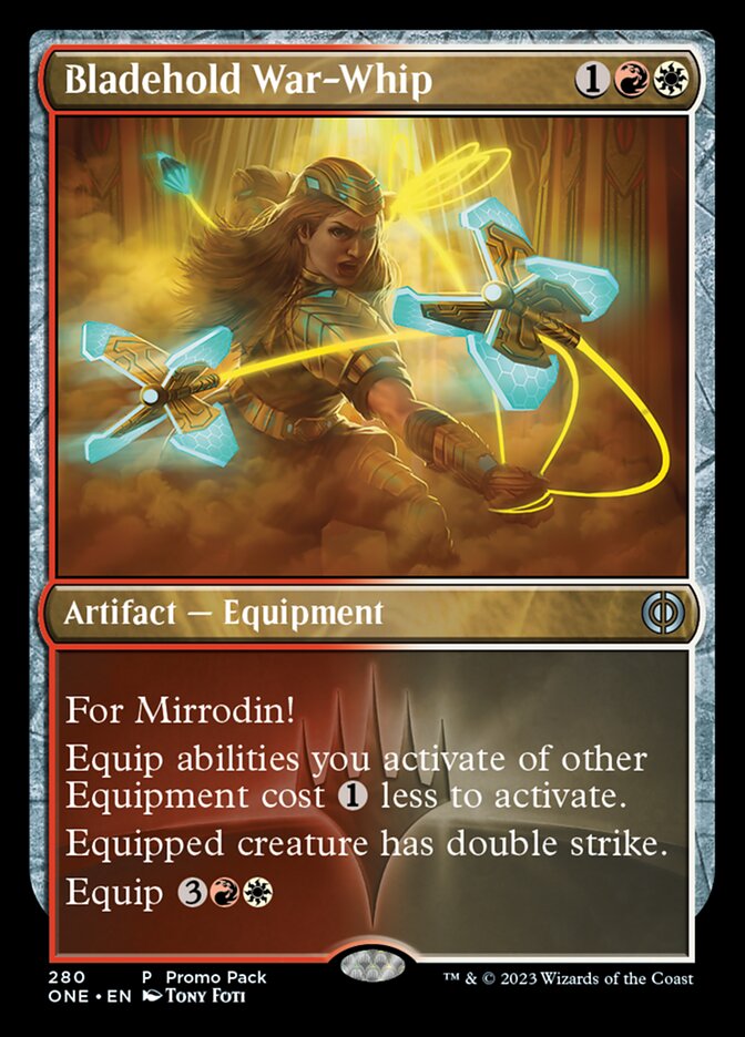 Bladehold War-Whip (Promo Pack) [Phyrexia: All Will Be One Promos] | Local Legends