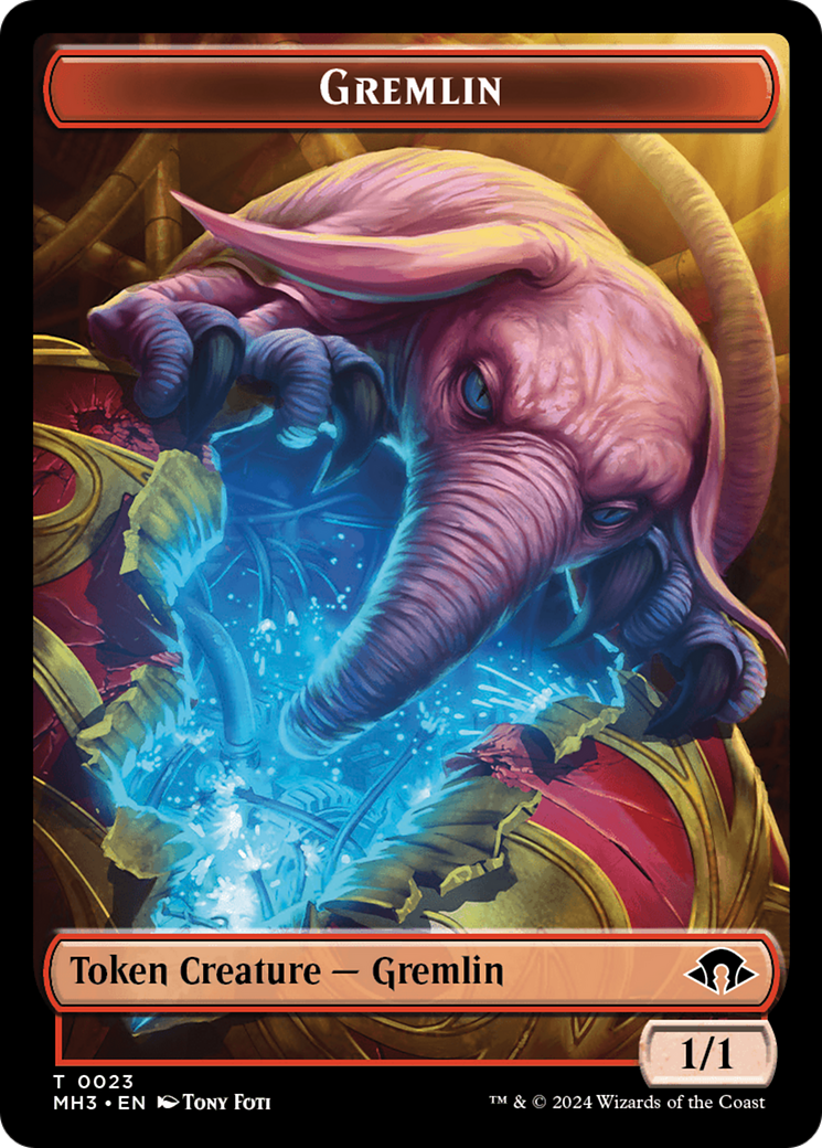 Copy (Ripple Foil) // Gremlin Double-Sided Token [Modern Horizons 3 Tokens] | Local Legends