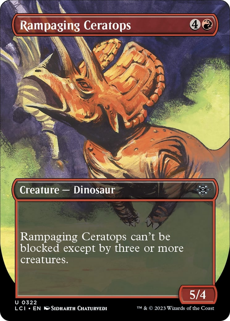 Rampaging Ceratops (Borderless) [The Lost Caverns of Ixalan] | Golgari Games