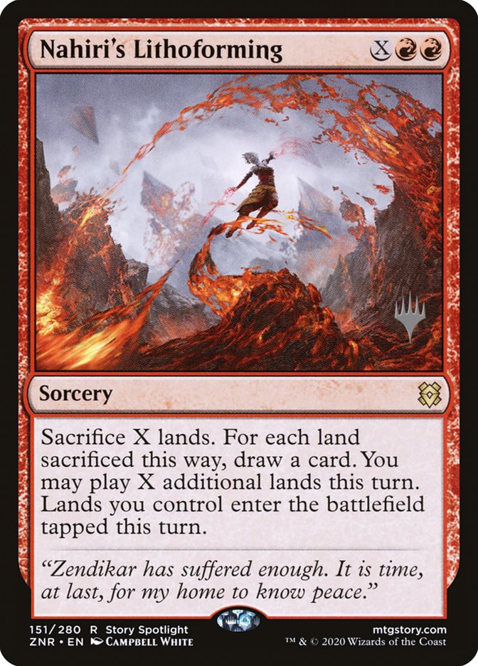 Nahiri's Lithoforming (Promo Pack) [Zendikar Rising Promos] | Local Legends