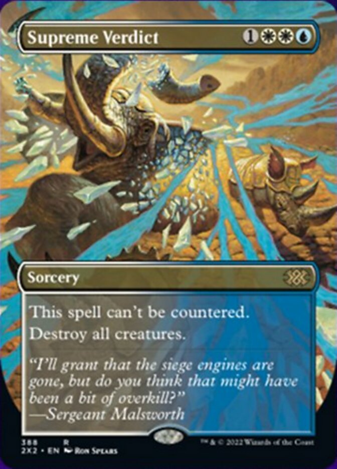 Supreme Verdict (Borderless Alternate Art) [Double Masters 2022] | Local Legends