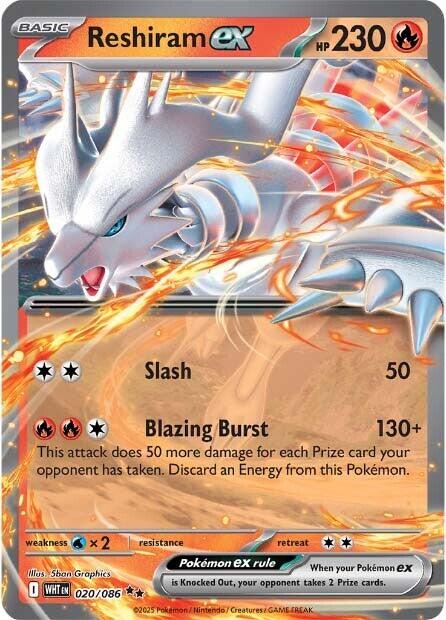 Reshiram ex (020/086) [Scarlet & Violet: White Flare] | Local Legends