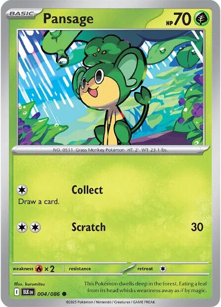 Pansage (004/086) [Scarlet & Violet: Black Bolt] | Local Legends