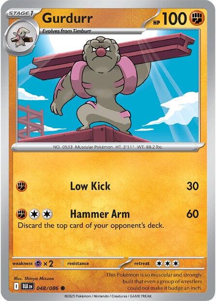 Gurdurr (048/086) (Reverse Holo) [Scarlet & Violet: Black Bolt] | Local Legends