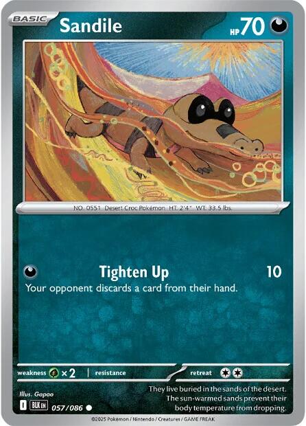 Sandile (057/086) [Scarlet & Violet: Black Bolt] | Local Legends