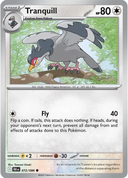 Tranquill (072/086) [Scarlet & Violet: Black Bolt] | Local Legends