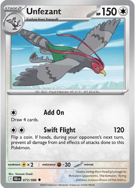 Unfezant (073/086) [Scarlet & Violet: Black Bolt] | Local Legends