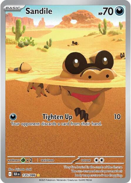 Sandile (135/086) [Scarlet & Violet: Black Bolt] | Local Legends