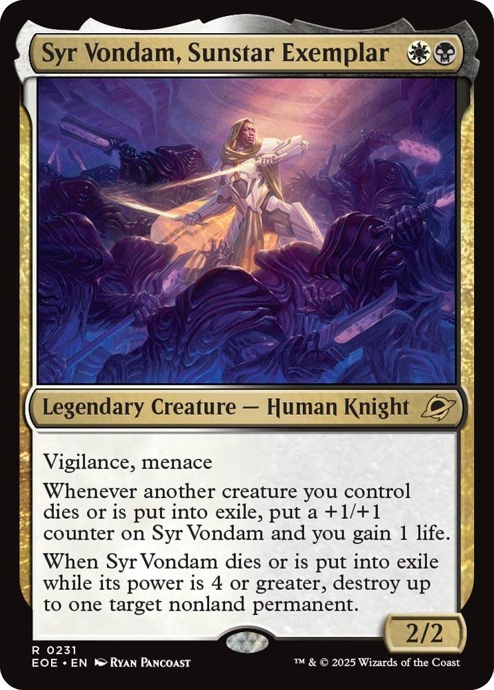 Syr Vondam, Sunstar Exemplar | Local Legends