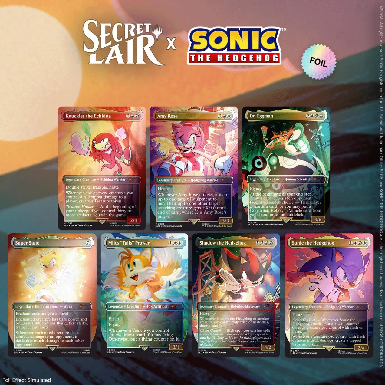 Secret Lair: Drop Series - Secret Lair x Sonic the Hedgehog (Friends & Foes - Rainbow Foil) | Local Legends