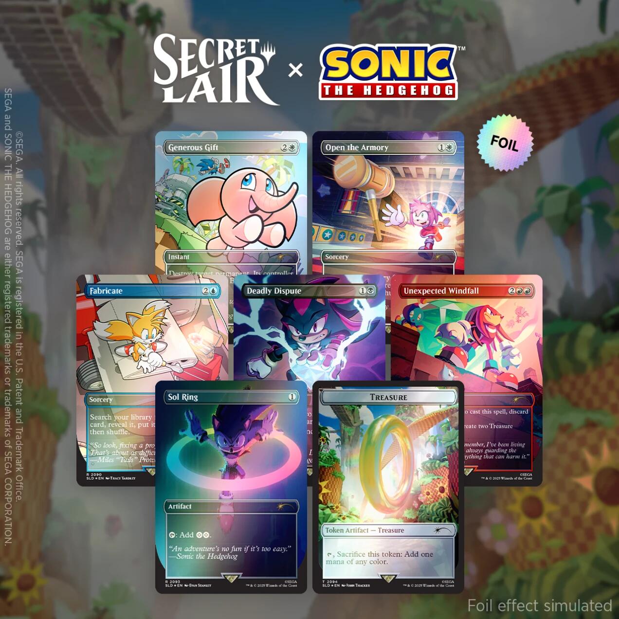 Secret Lair: Drop Series - Secret Lair x Sonic the Hedgehog (Chasing Adventure - Rainbow Foil) | Local Legends