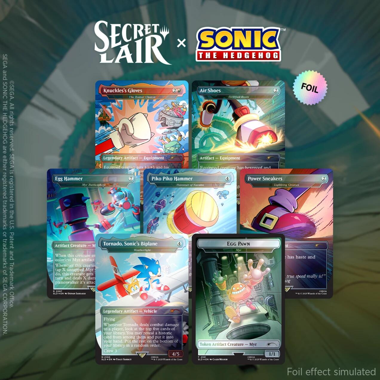 Secret Lair: Drop Series - Secret Lair x Sonic the Hedgehog (Turbo Gear - Rainbow Foil) | Local Legends