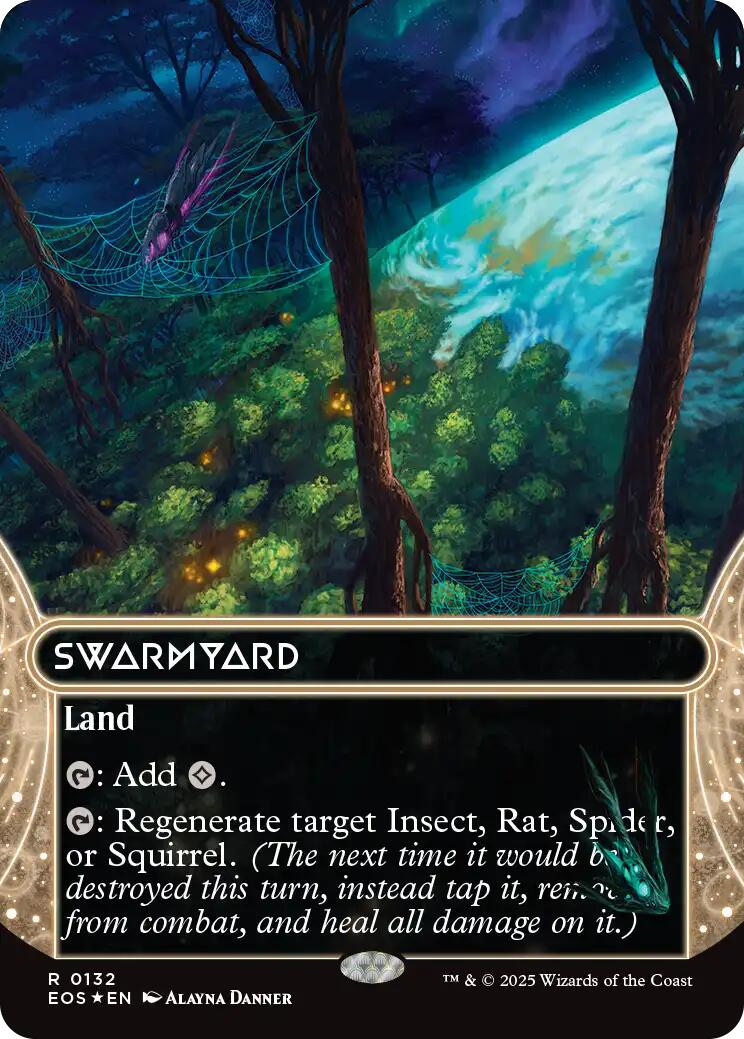 Swarmyard (0132) (Borderless) (Galaxy Foil) [Edge of Eternities: Stellar Sights] | Local Legends