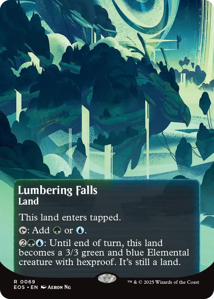 Lumbering Falls (0069) (Borderless) [Edge of Eternities: Stellar Sights] | Local Legends