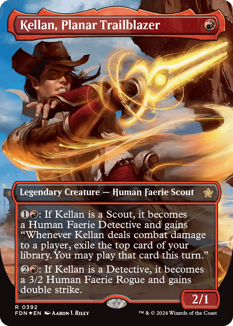 Kellan, Planar Trailblazer (Borderless) (Mana Foil) [Foundations] | Local Legends