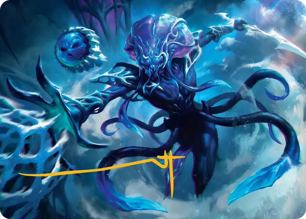 Illvoi Galeblade Art Card (Gold-Stamped Signature) [Edge of Eternities Art Series] | Local Legends