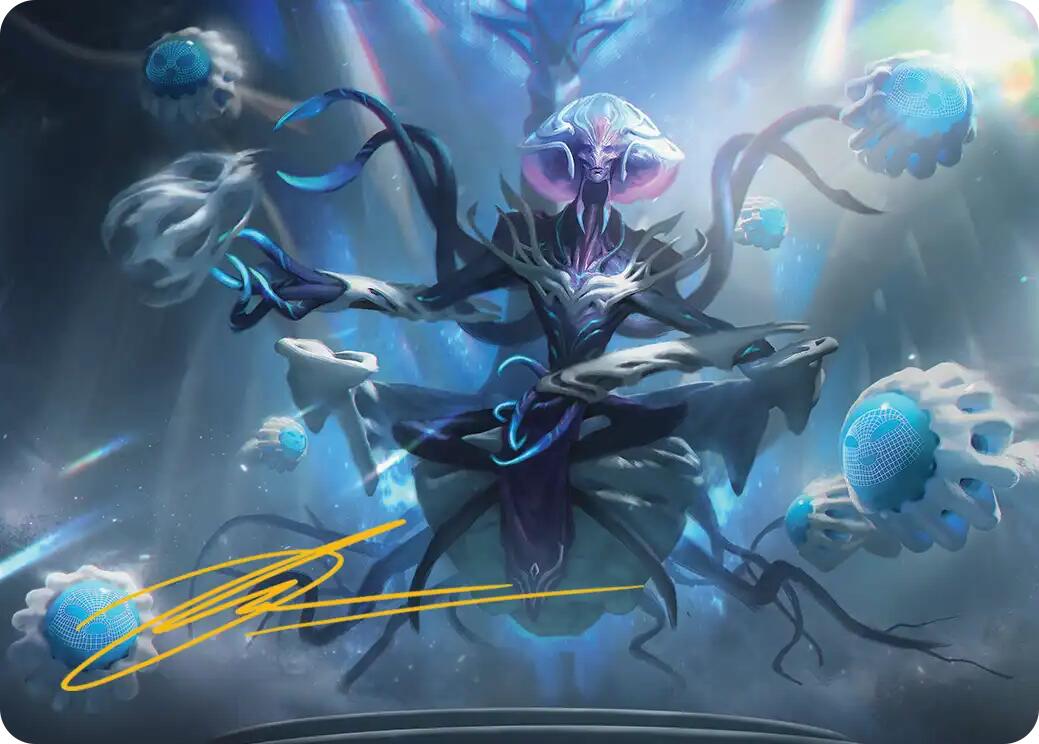 Mm'menon, the Right Hand Art Card (Gold-Stamped Signature) [Edge of Eternities Art Series] | Local Legends