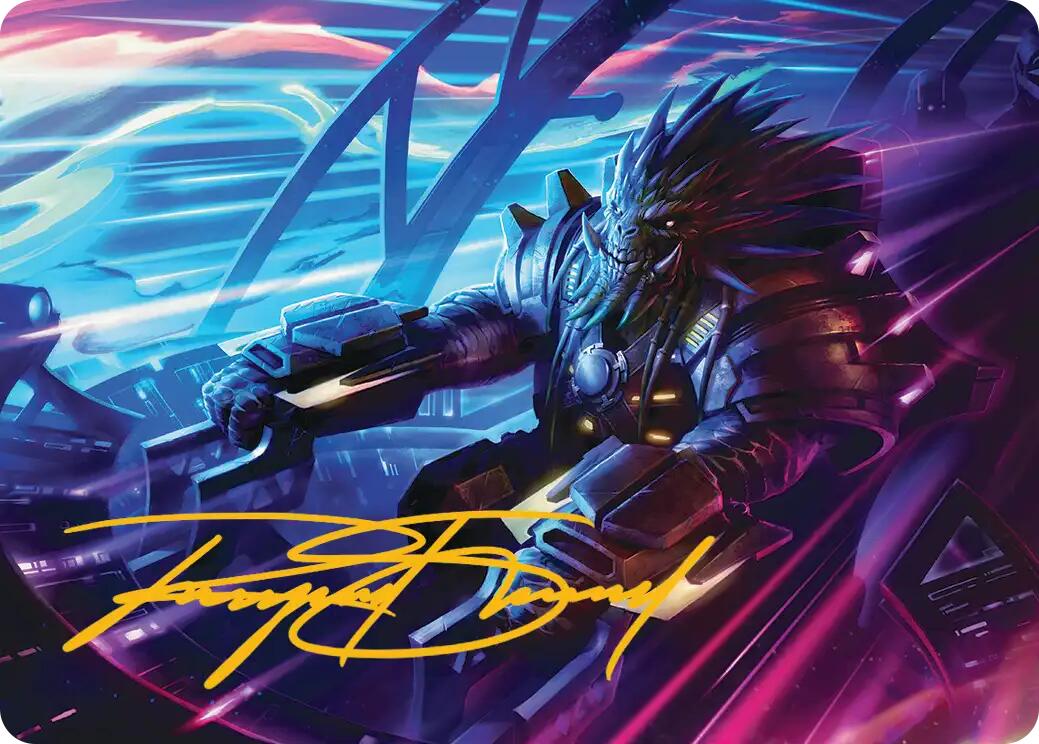 Tannuk, Steadfast Second Art Card (Gold-Stamped Signature) [Edge of Eternities Art Series] | Local Legends