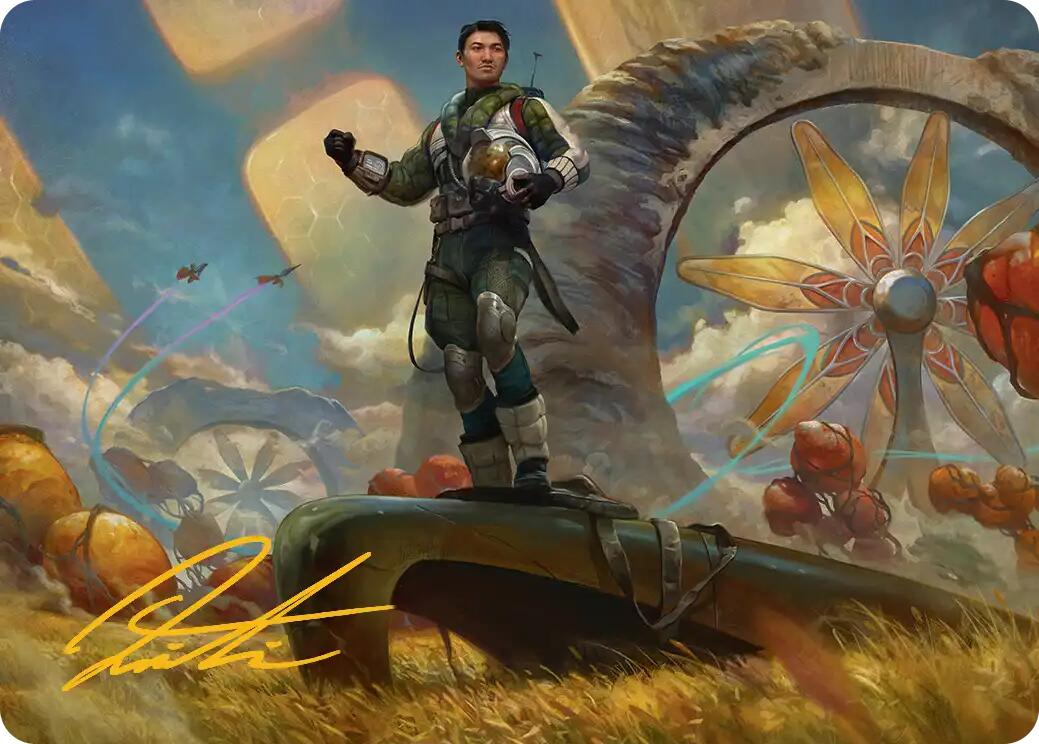 Galactic Wayfarer Art Card (Gold-Stamped Signature) [Edge of Eternities Art Series] | Local Legends