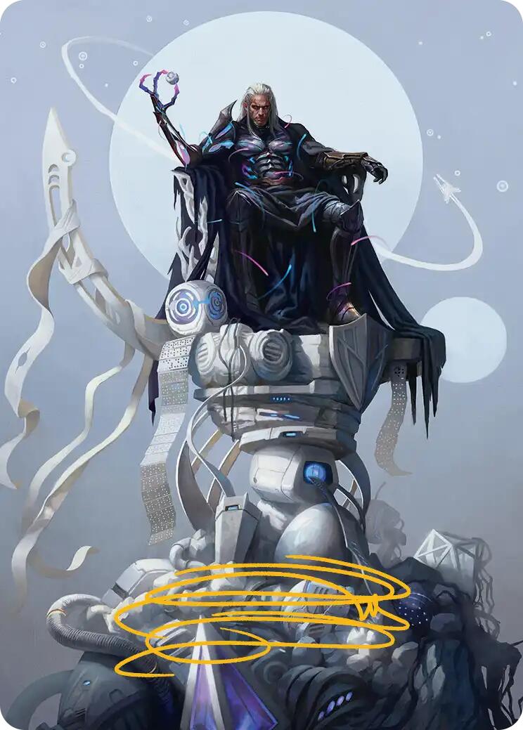 Tezzeret, Cruel Captain Art Card (35/54) (Gold-Stamped Signature) [Edge of Eternities Art Series] | Local Legends