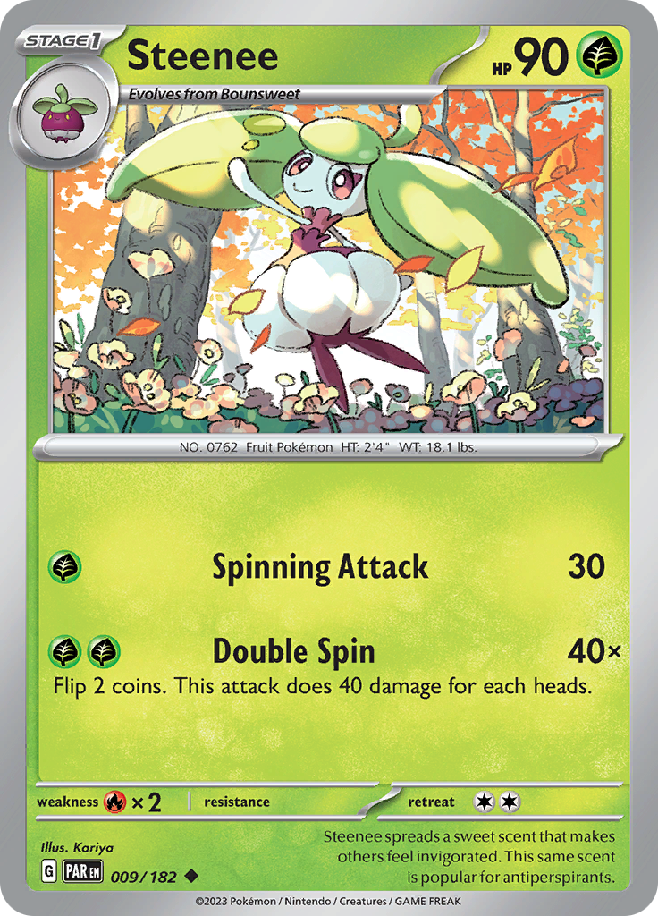 Steenee (009/182) [Scarlet & Violet: Paradox Rift] | Golgari Games