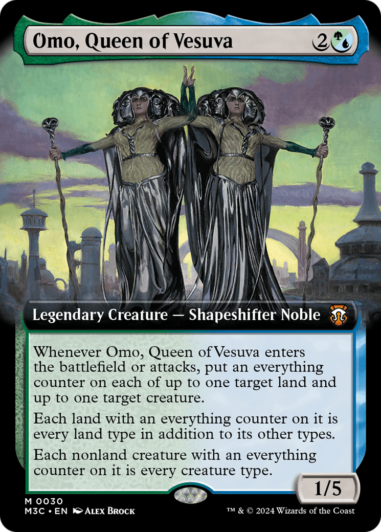 Omo, Queen of Vesuva (Extended Art) [Modern Horizons 3 Commander] | Local Legends