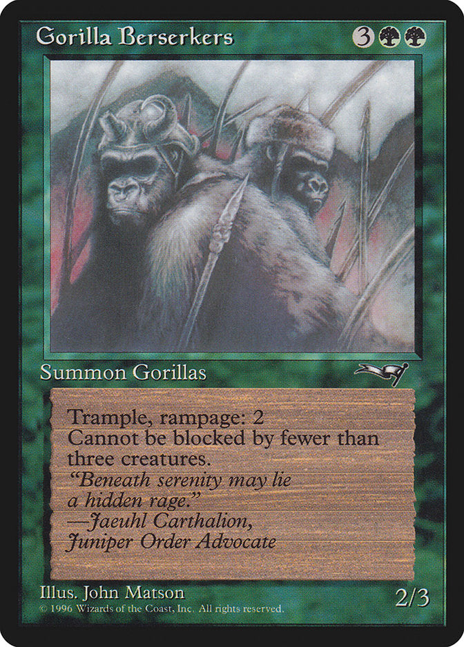 Gorilla Berserkers (Mouths Closed) [Alliances] | Local Legends