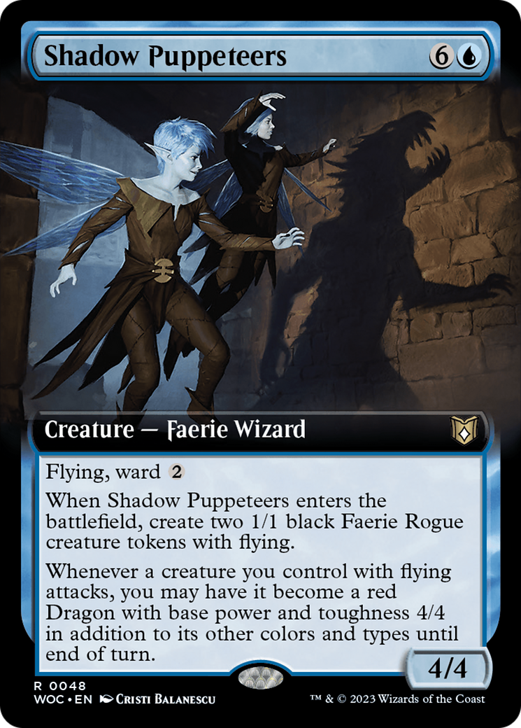 Shadow Puppeteers (Extended Art) [Wilds of Eldraine Commander] | Local Legends