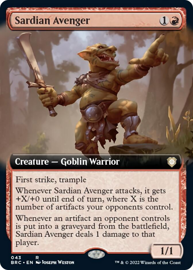 Sardian Avenger (Extended Art) [The Brothers' War Commander] | Local Legends