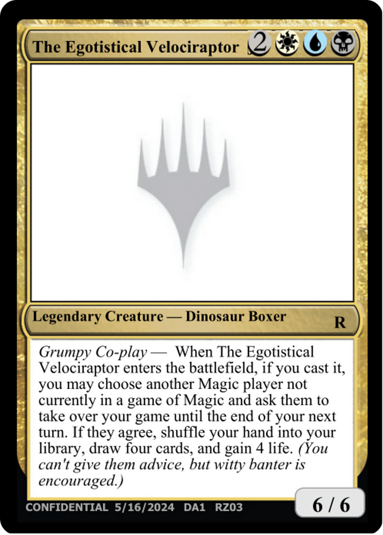 The Egotistical Velociraptor [Mystery Booster 2 Playtest Cards] | Local Legends