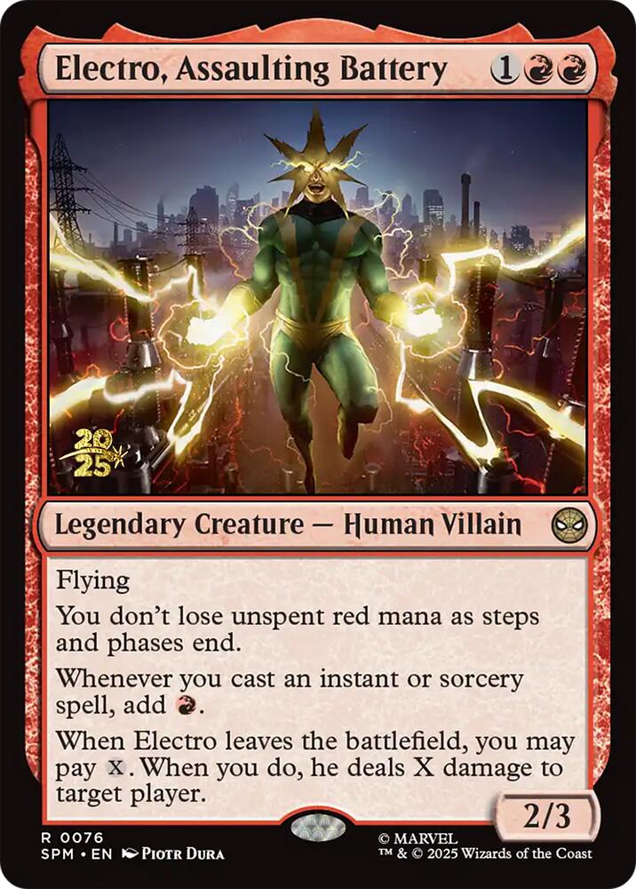 Electro, Assaulting Battery [Marvel's Spider-Man Prerelease Promos] | Local Legends